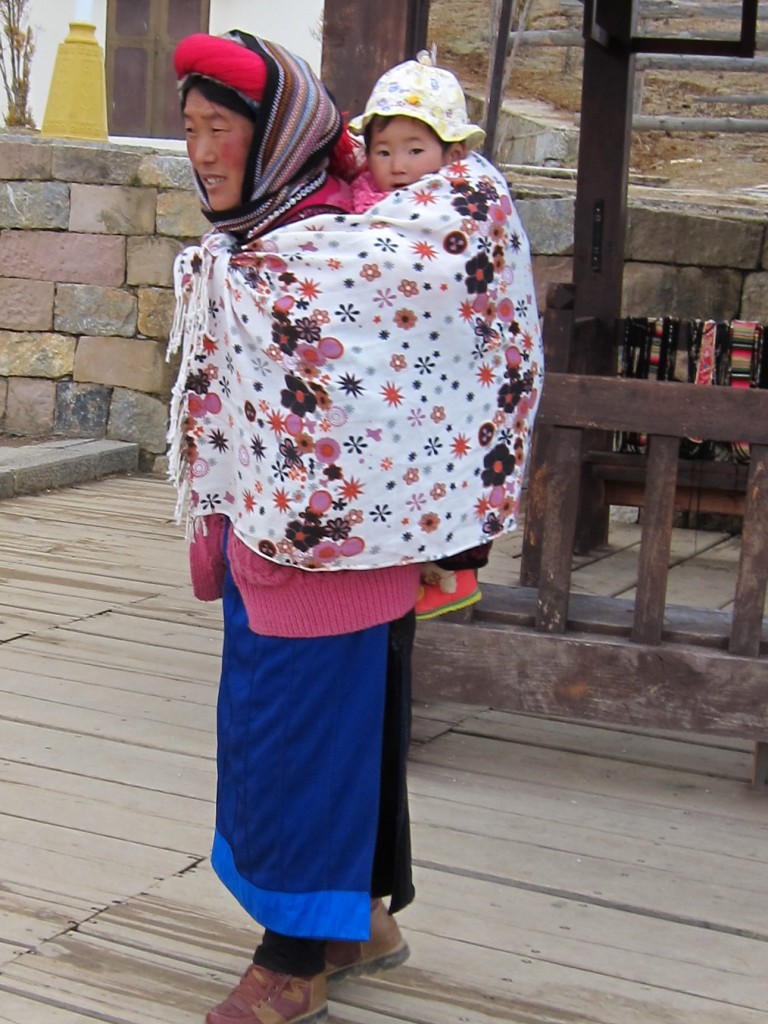 An ethnic minority woman and child in Yunnan Province, China