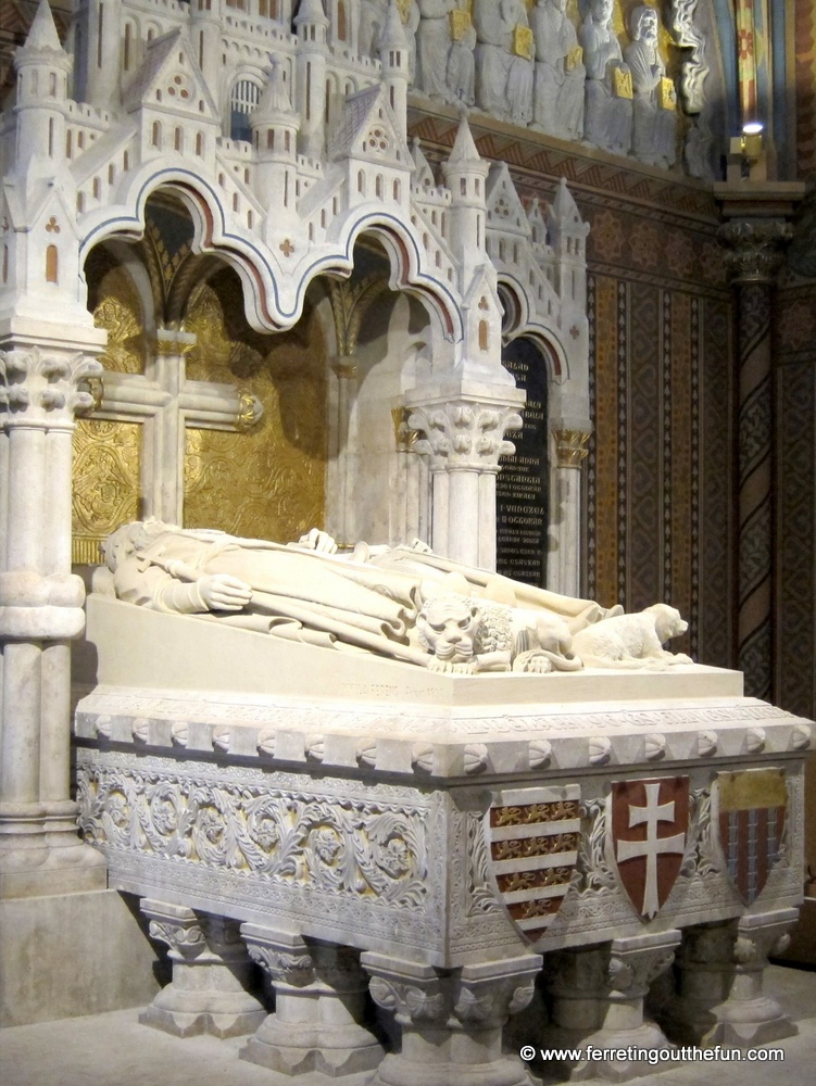 Royal tombs inside Matthias Church in Budapest