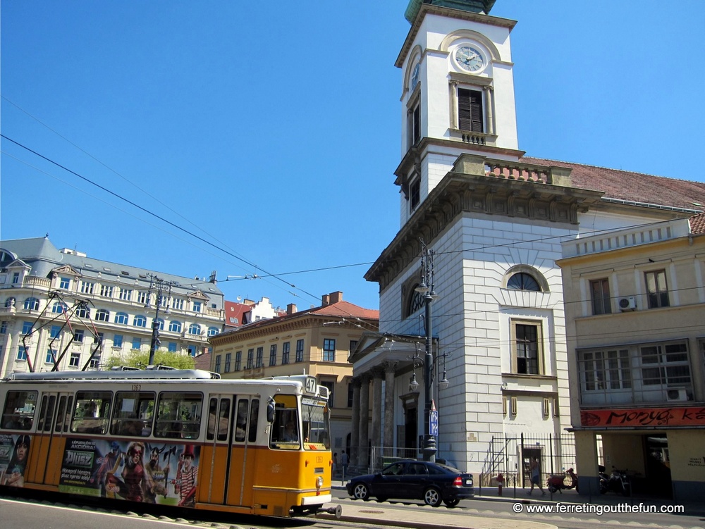 budapest yellow tram