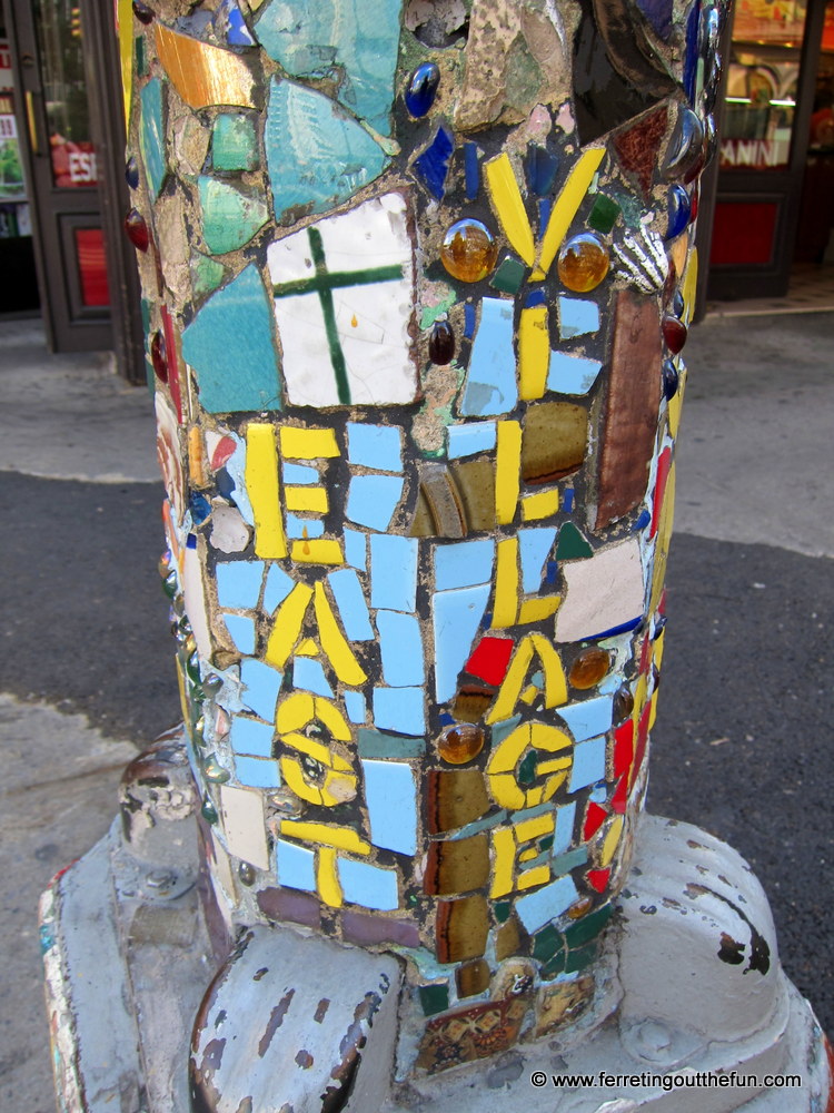 In the East Village, even the street lamps are cool.