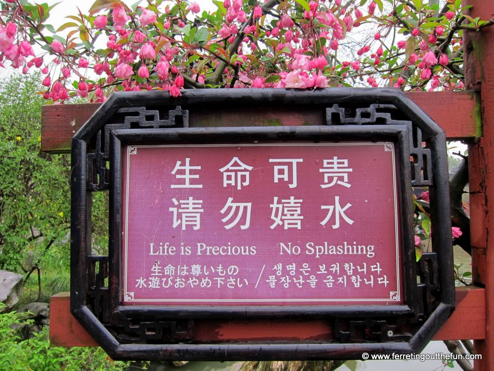 Chinglish sign