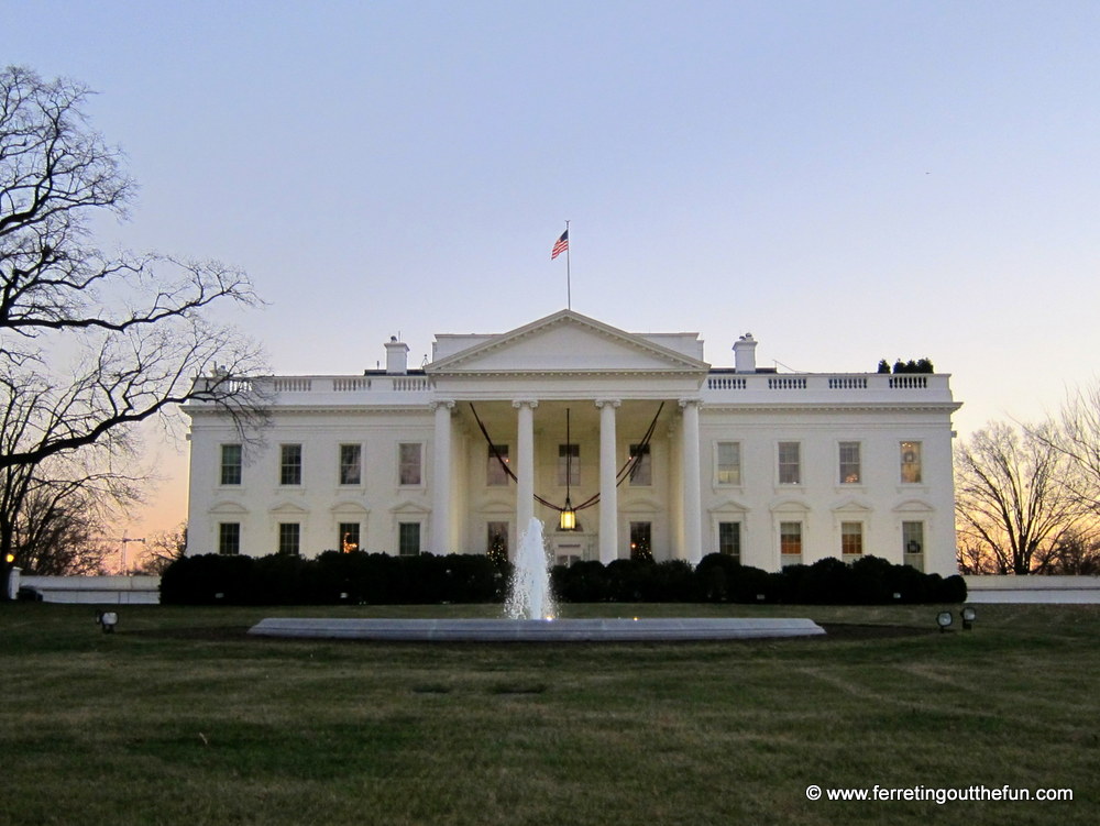 The White House, home to the President of the United States.