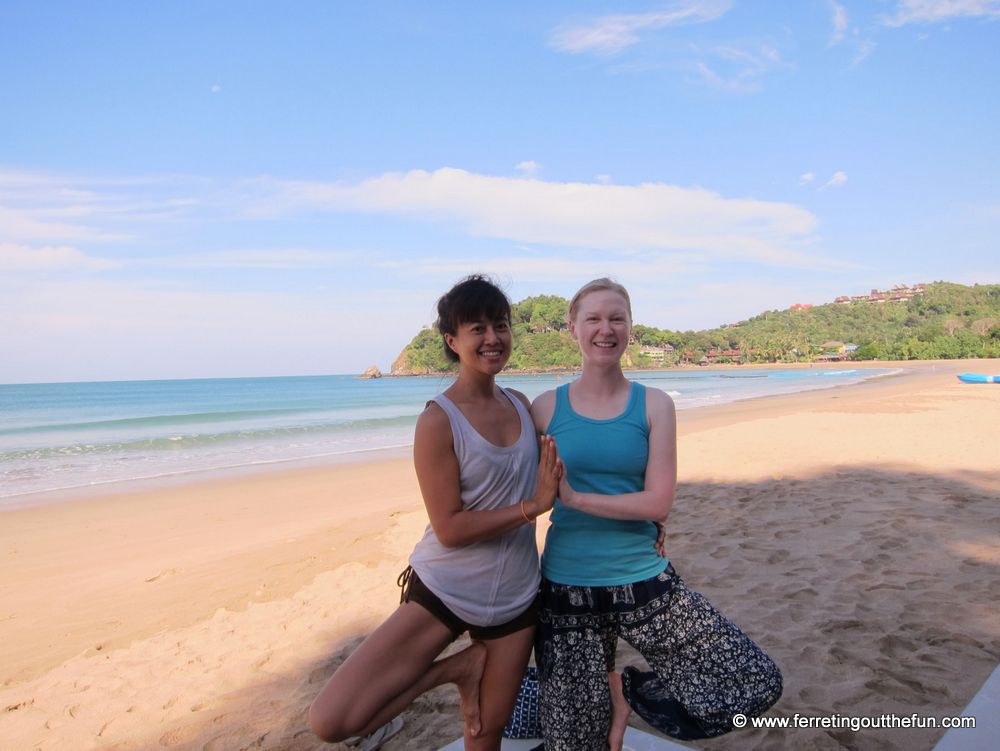 Yoga on the beach