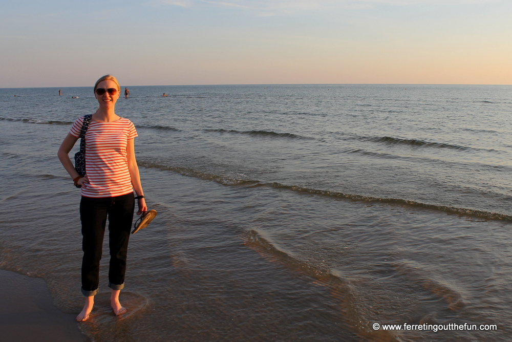 standing in the baltic sea