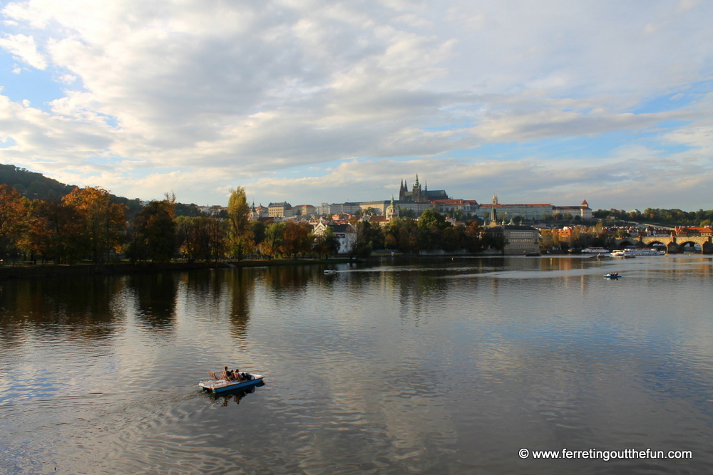 prague riverfront view