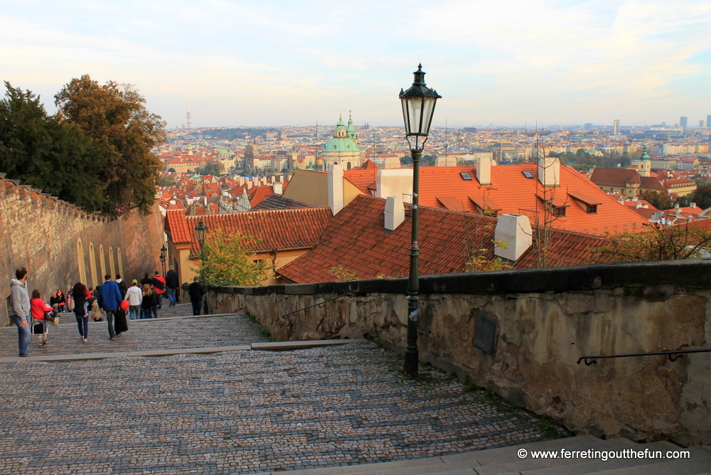 prague castle steps