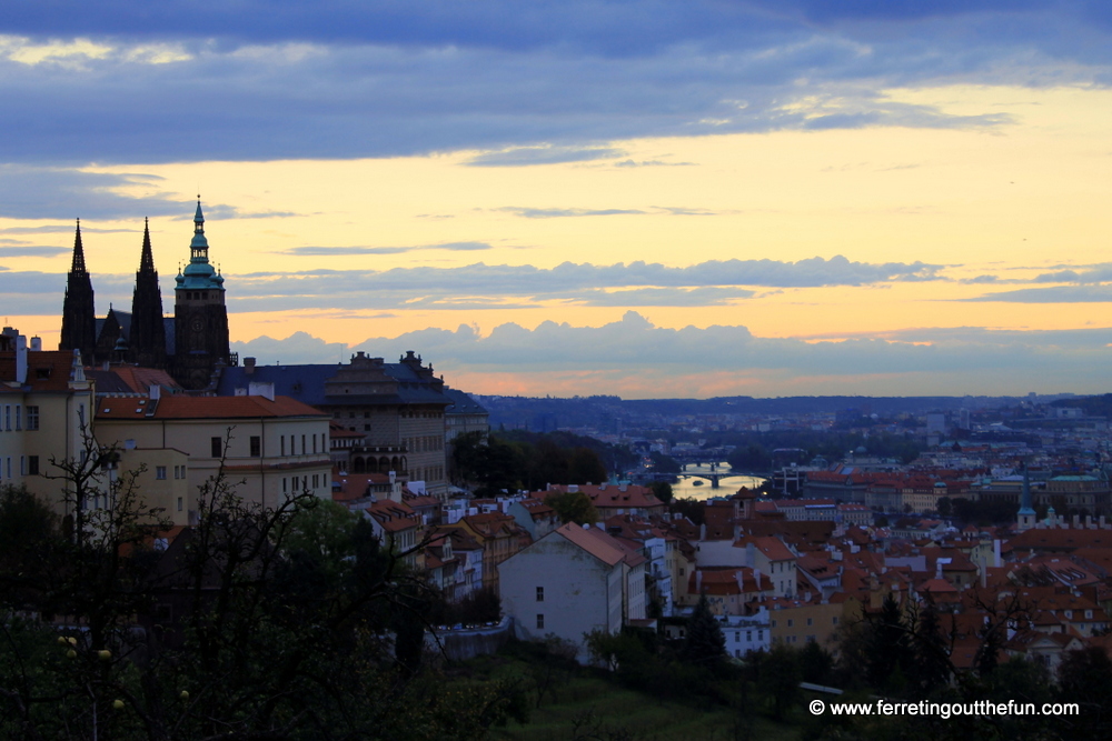 Prague at sunset