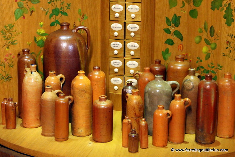 Vintage terracotta bottles