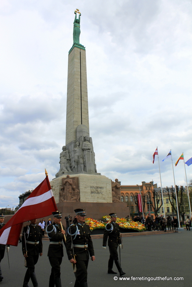 Celebrating Restoration of Independence Day in Riga, Latvia