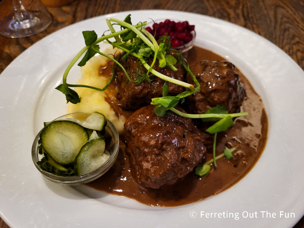 Swedish meatballs in Stockholm