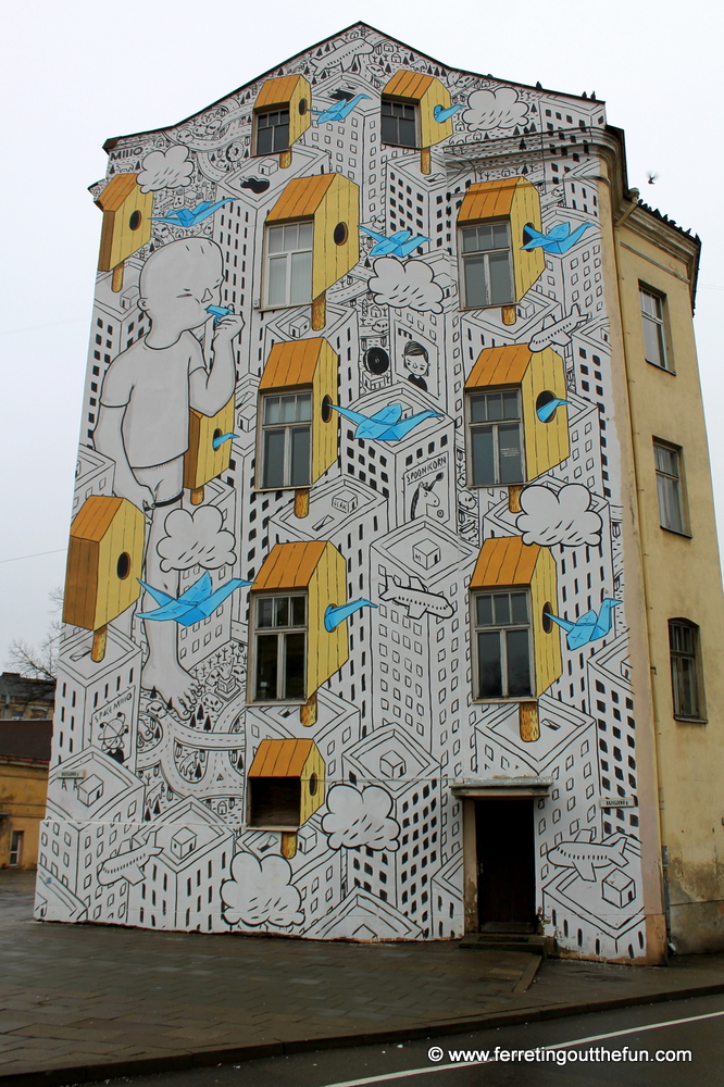 Street art in Vilnius, Lithuania