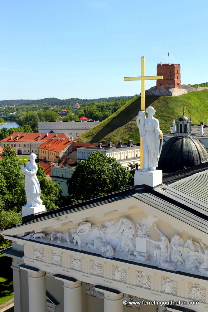 View from the top of the belfry in Vilnius, Lithuania