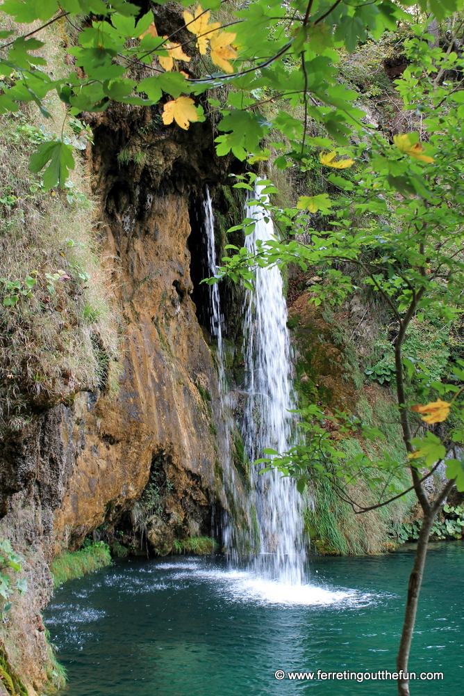 A waterfall in Plitvice Lakes, Croatia