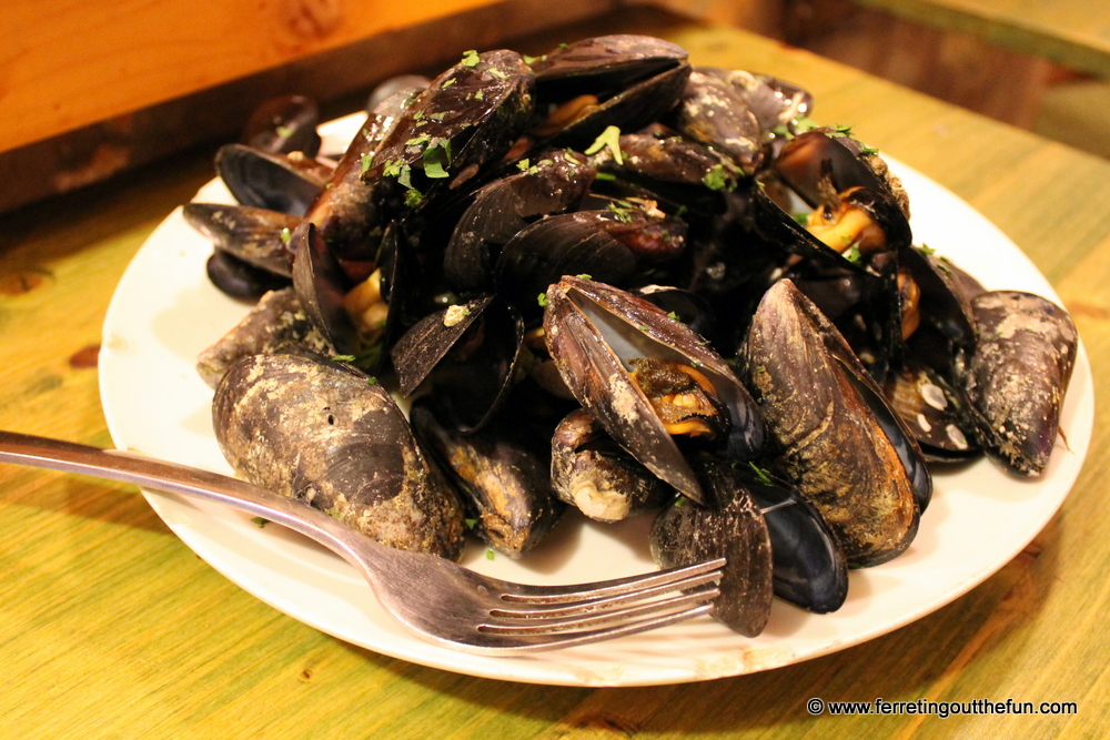 steamed mussels