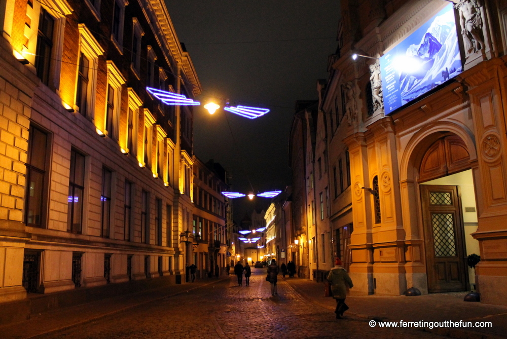 Riga at night