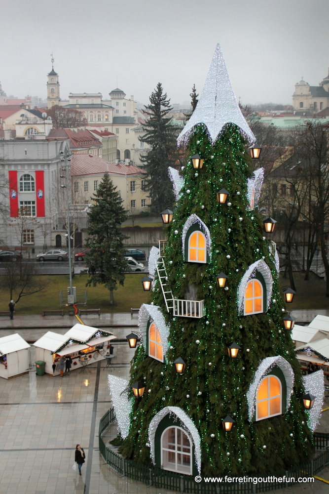 The Vilnius Christmas tree and holiday market