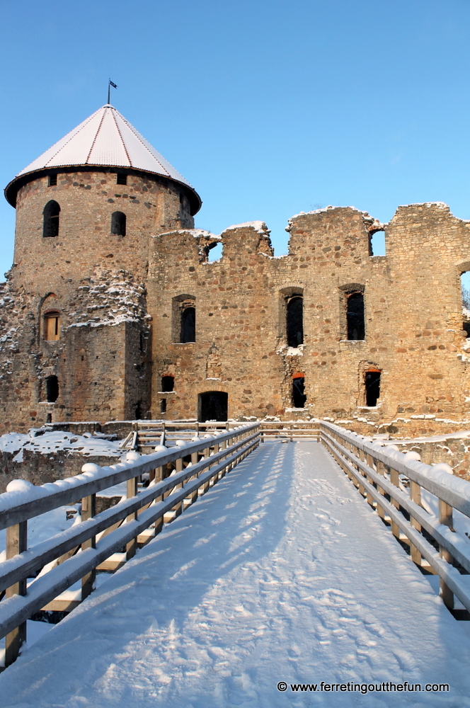 Medieval castle ruins in Cesis, Latvia