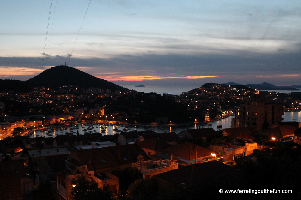 Dubrovnik sunset view