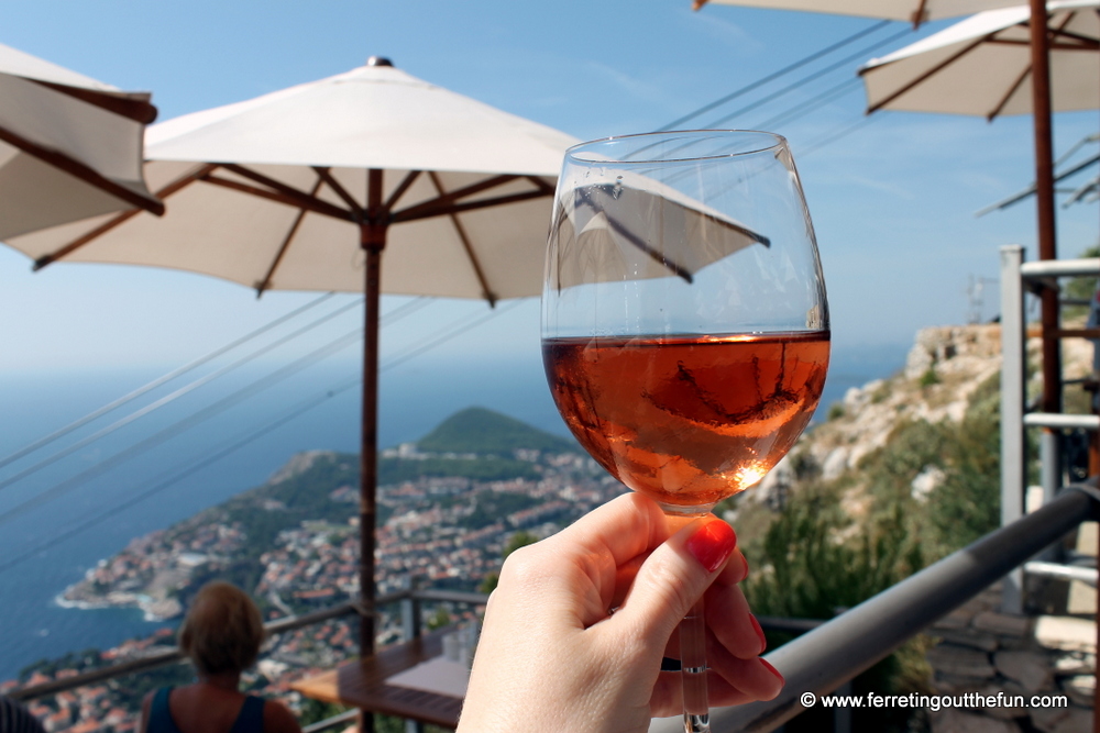 Dubrovnik mountaintop cafe
