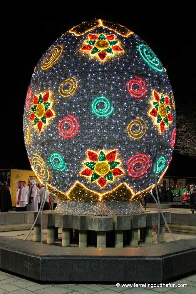 A giant Easter egg in Kaunas, Lithuania