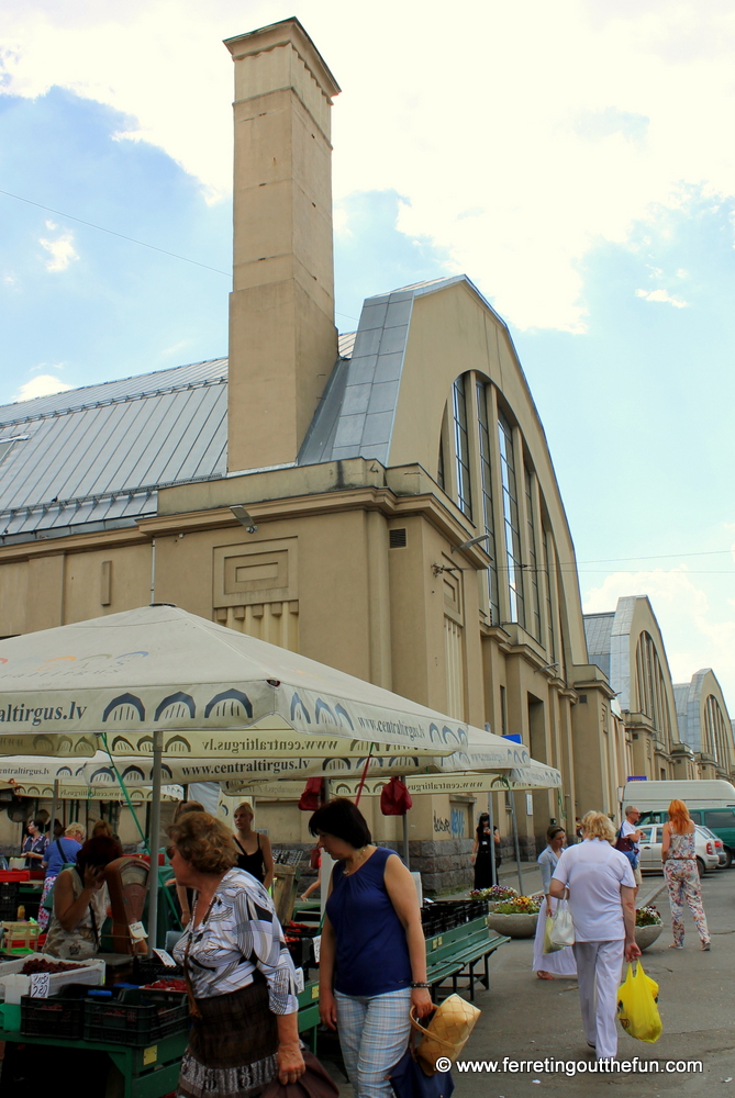 Central Market in Riga Latvia