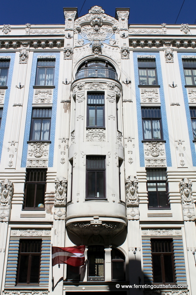 An Art Nouveau building on Albert street in Riga, Latvia