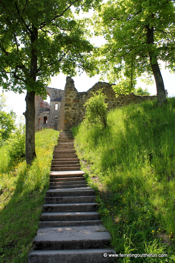 Medieval castle ruins in Dobele, Latvia
