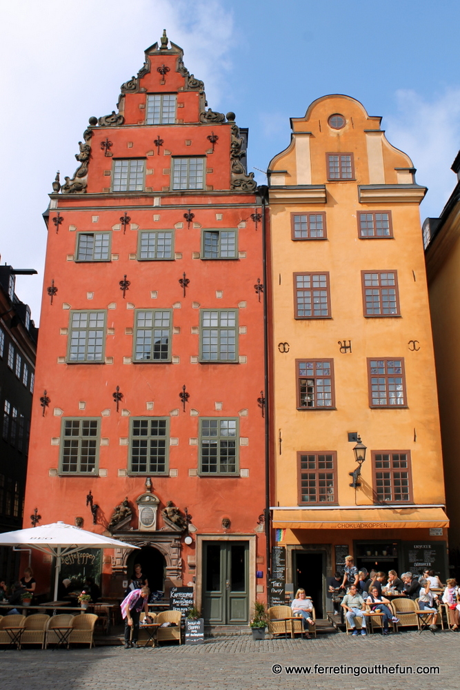 Charming medieval architecture in the historic center of Stockholm, Sweden