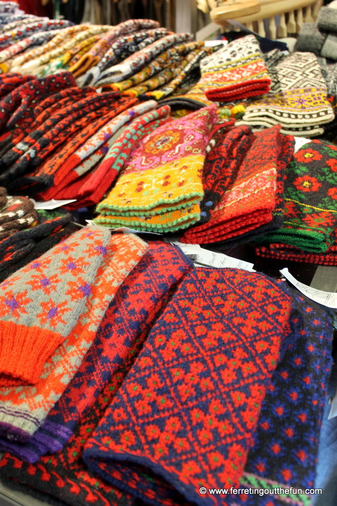 Latvian Mittens at a shop in Riga