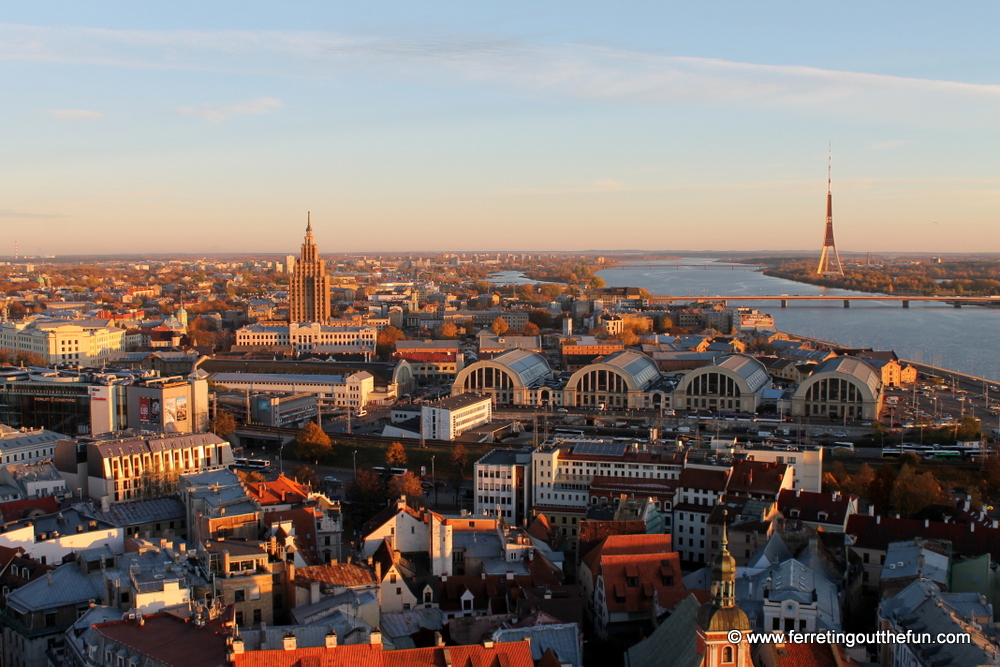 riga latvia sunset