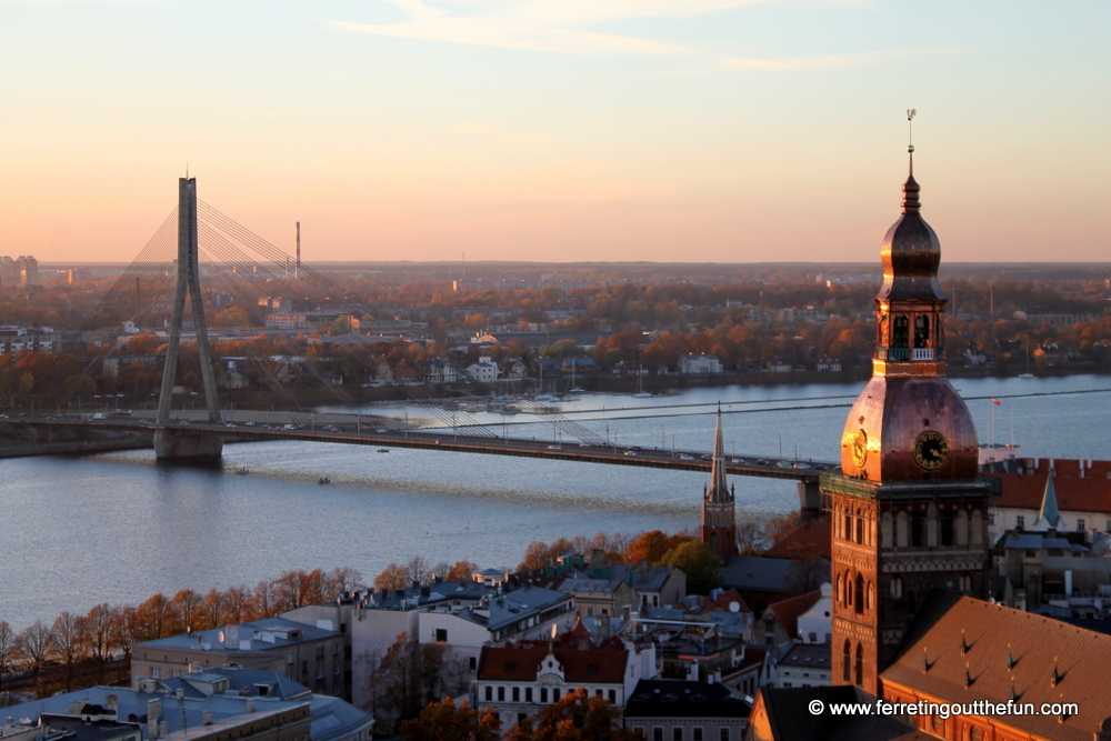 riga autumn sunset