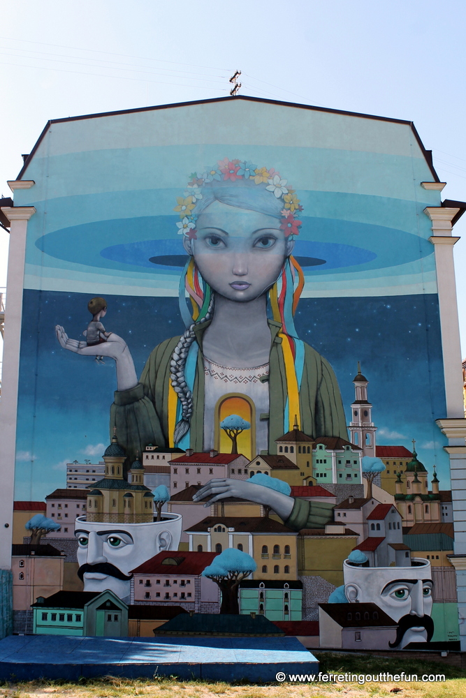 Unique street art in Kyiv, Ukraine