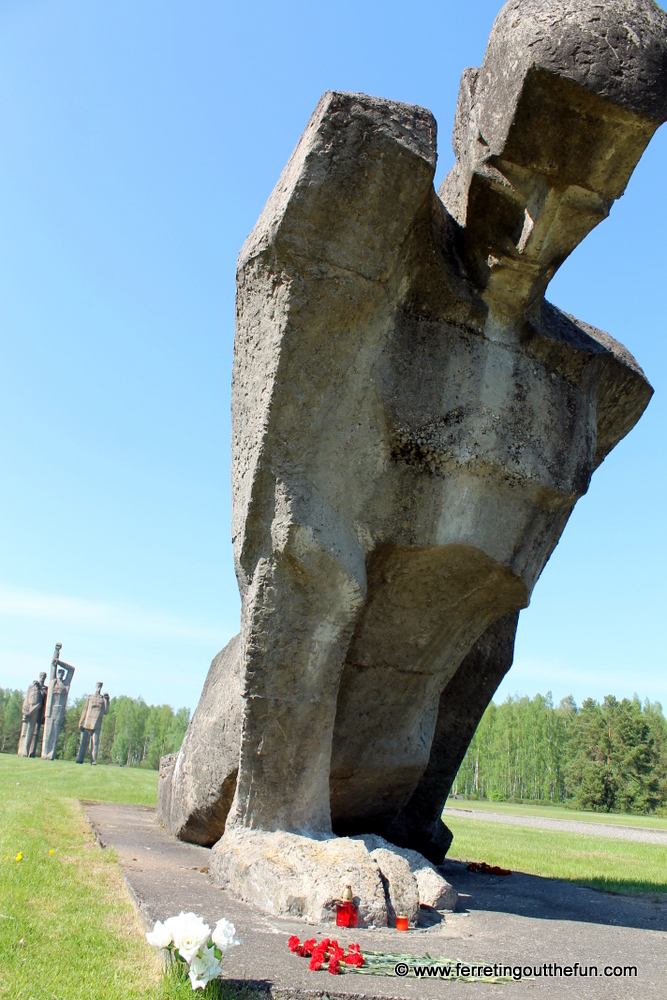 A memorial to victims of the Salaspils concentration camp in Latvia.