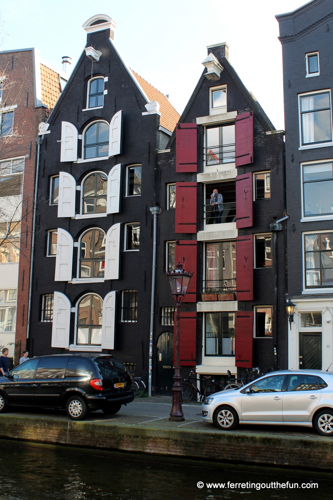 Unique Dutch gable houses in Amsterdam, Netherlands