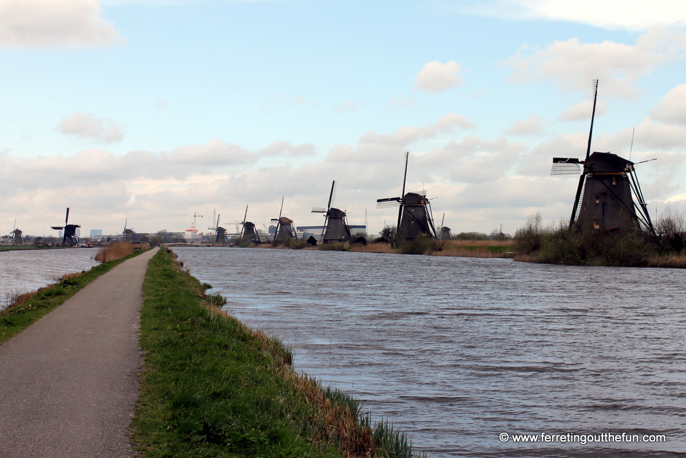 Kinderdijk windmills sunset