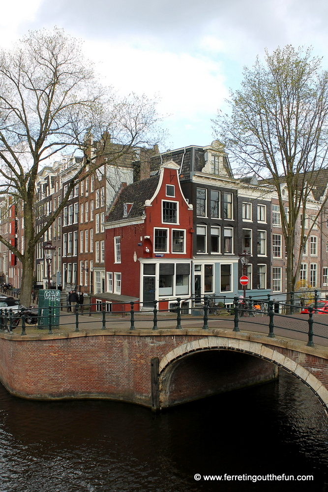 Bridges, canals, and classic Dutch gables in Amsterdam
