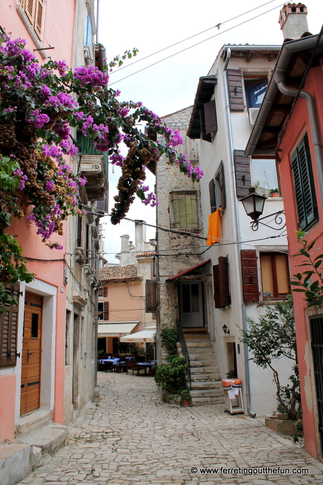 A beautiful alleyway in Rovinj, Croatia