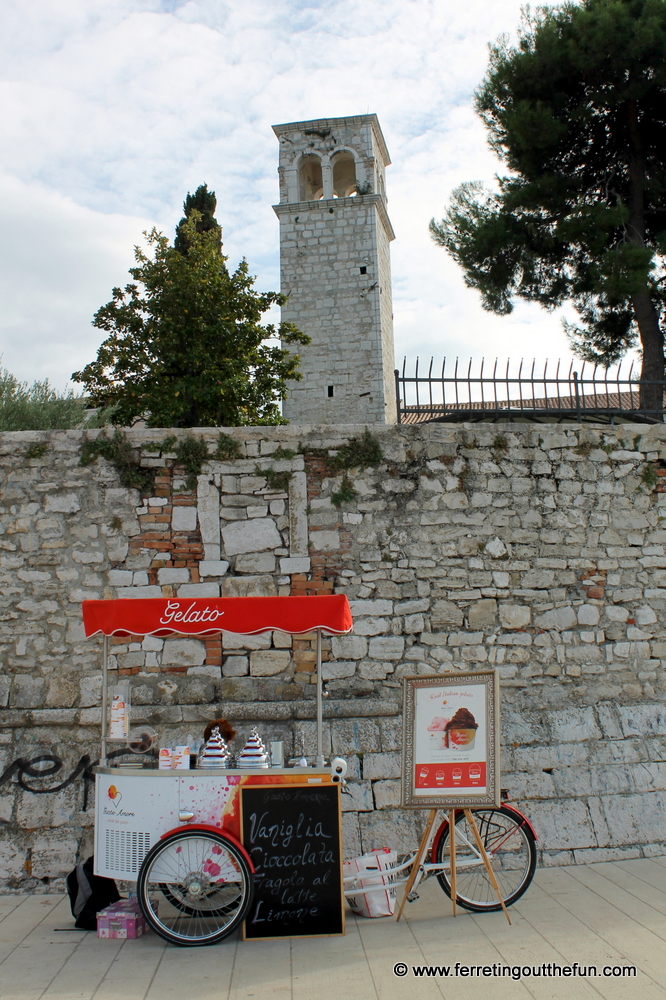 A gelato stand in Porec, Croatia