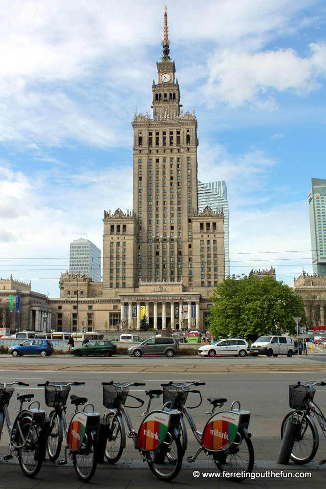 The Soviet Palace of Culture and Science in Warsaw, Poland
