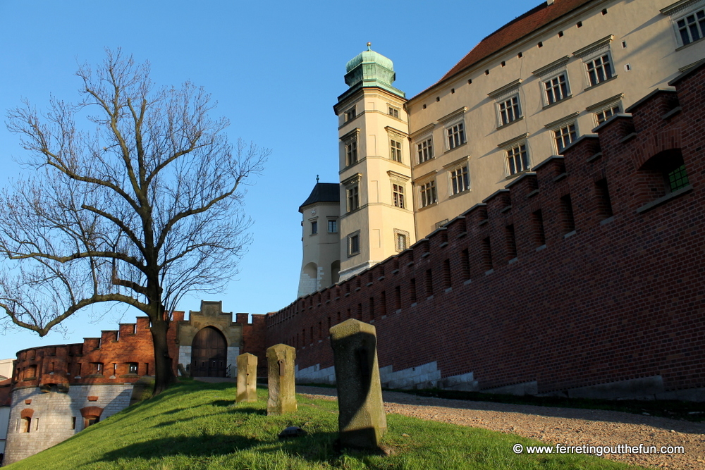 Krakow castle walls