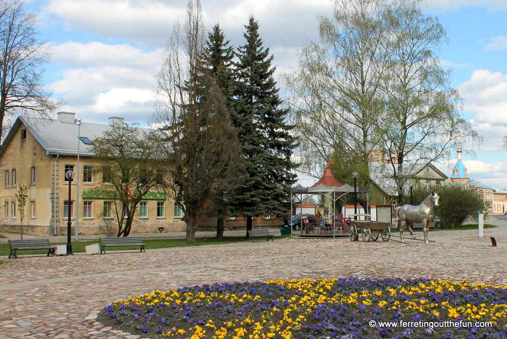 Jekabpils old market square