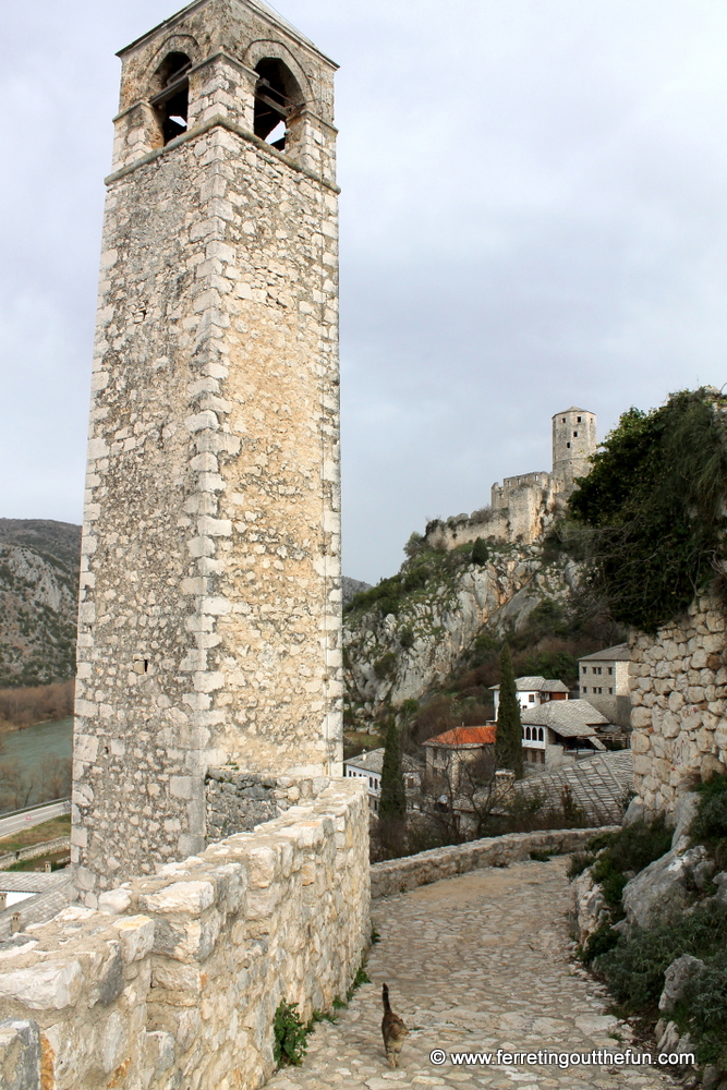 A bell tower from the Ottoman Empire in Pocitelj, Bosnia and Herzegovina