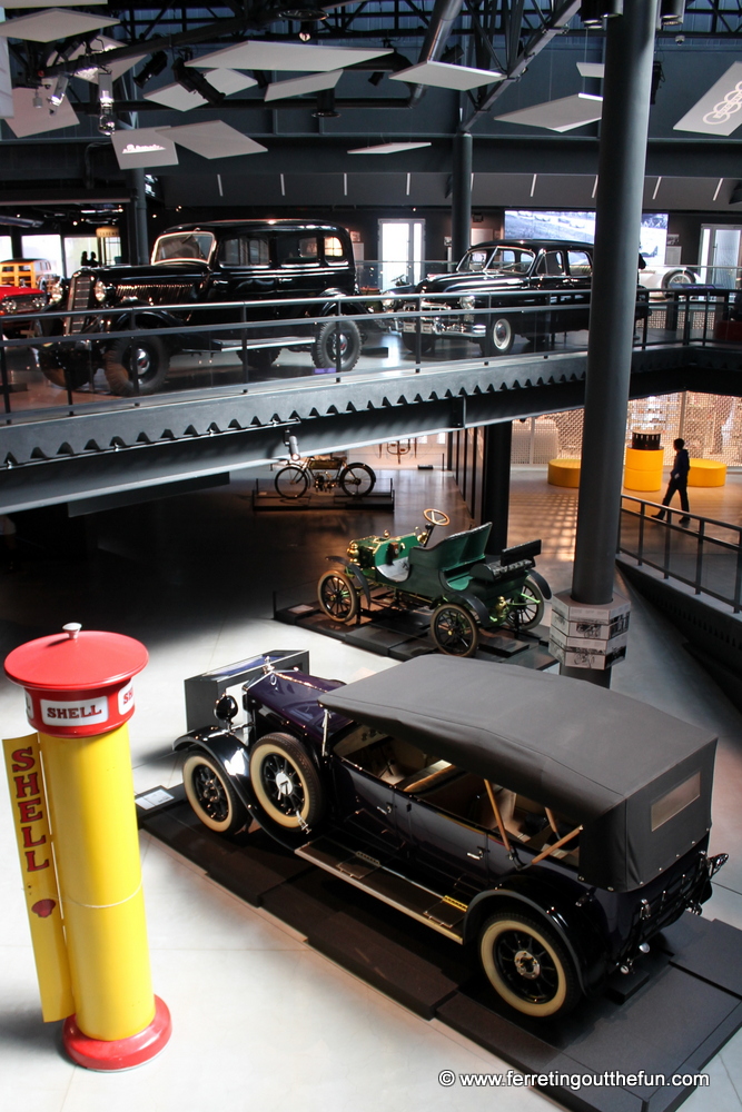 Antique cars at the Riga Motor Museum in Latvia