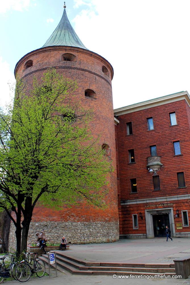 The Powder Tower was once part of the medieval walls of Riga, Latvia