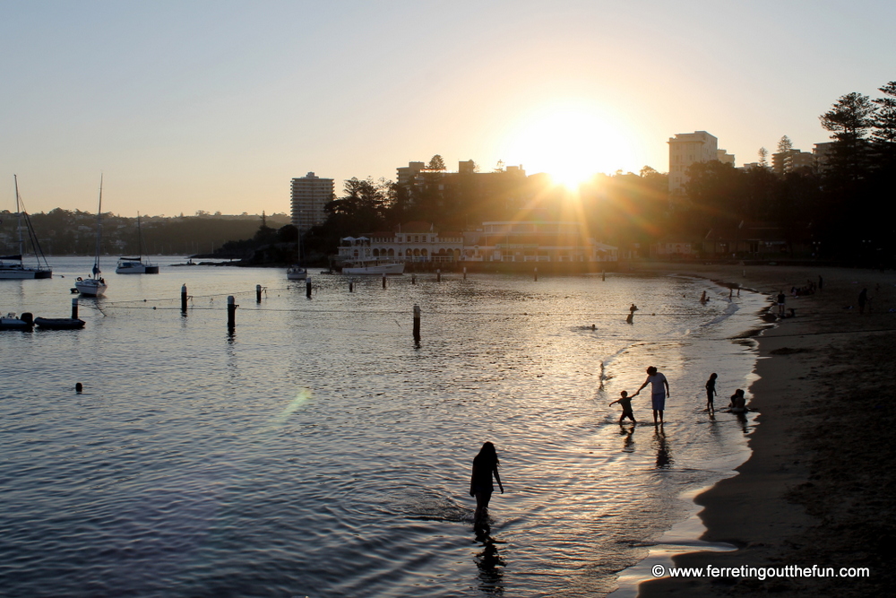 manly beach sunset