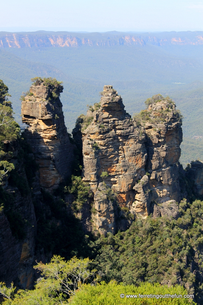 Three Sisters rock formation in the Blue Mountains of Australia