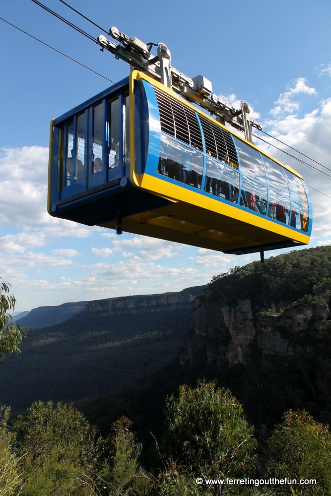 Scenic Skyway cable car in the Blue Mountains of Australia