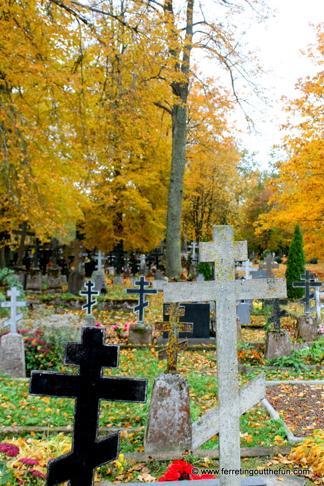 An Orthodox cemetery in an Old Believer village, Estonia