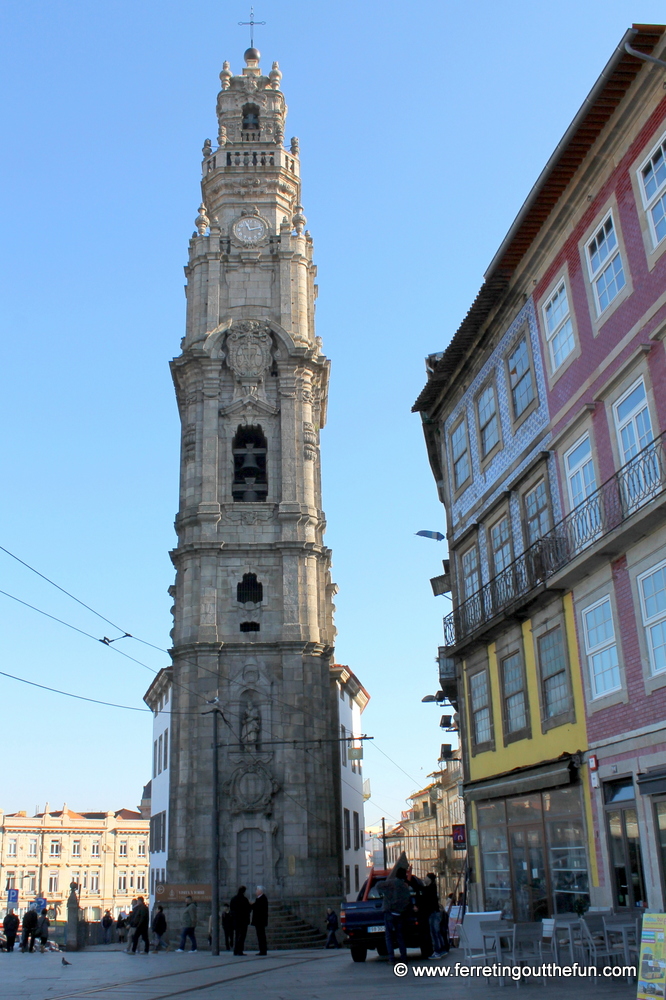 Clerigos Church Tower in Porto, Portugal