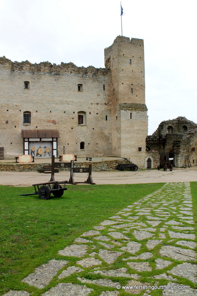 Medieval Danish castle ruins in Rakvere, Estonia